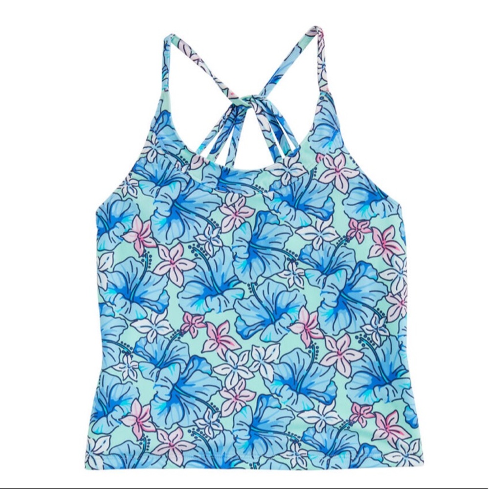NWT Vineyard Vines Girls Floral Print Tankini